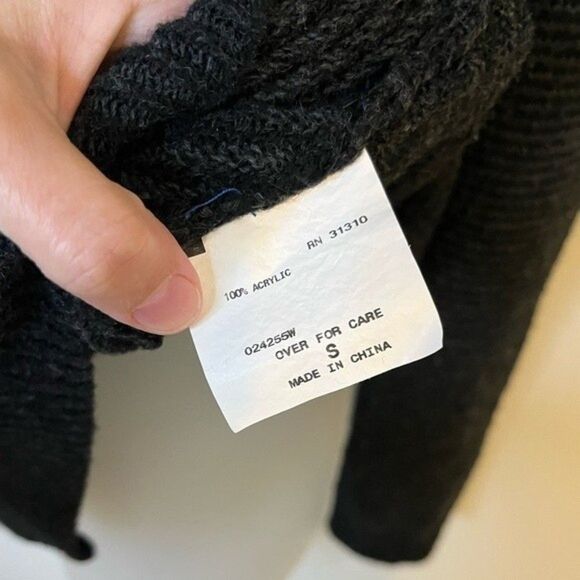 AGB Black Chevron Striped Long Sleeve Sweater Top Size Small - Picture 4 of 4